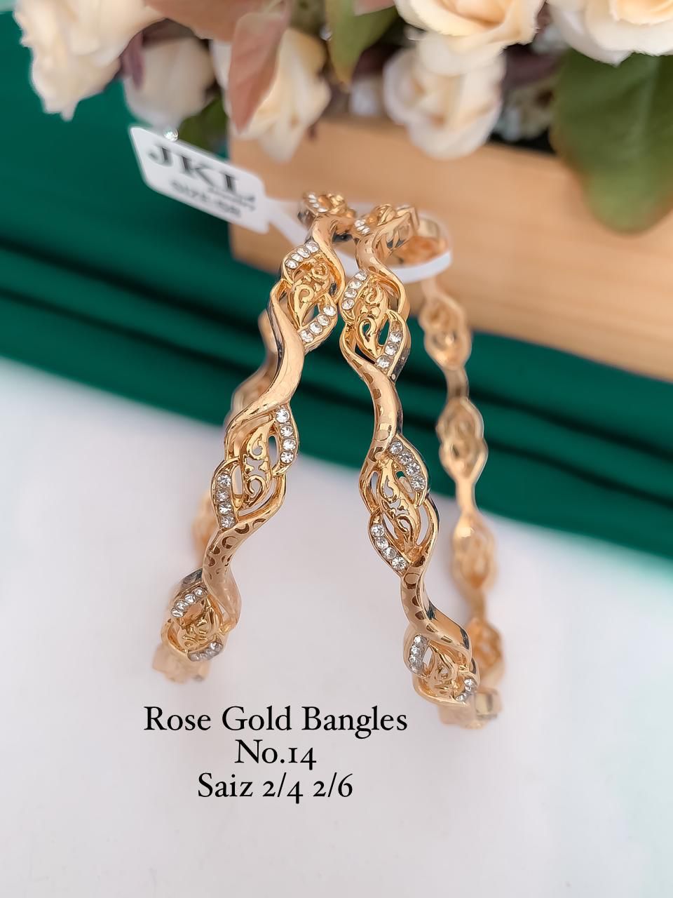  Fancy Design Rose Gold Bangles Set Wholesalers In Delhi
